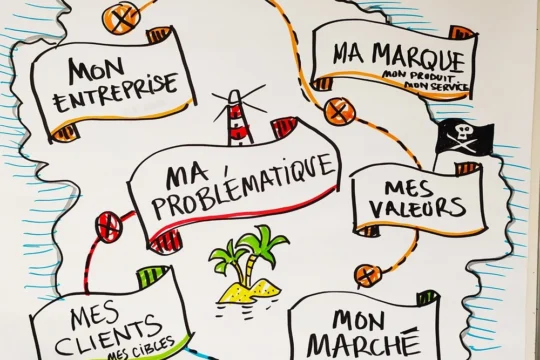Fresque de facilitation graphique - la carte de mon projet